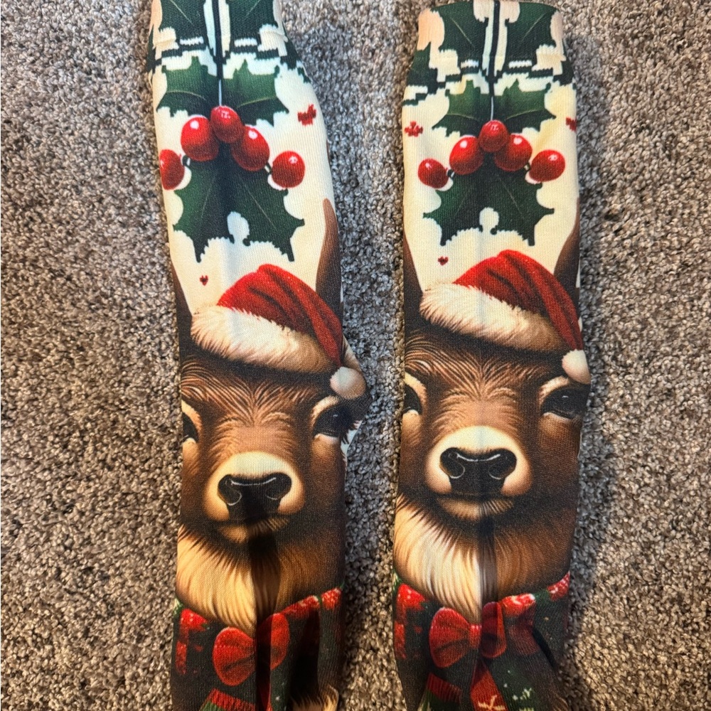 Festive Reindeer Christmas Socks